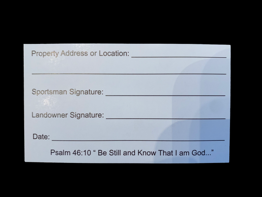 46TEN-Sportsman Permission Cards (50)